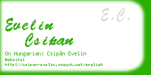 evelin csipan business card