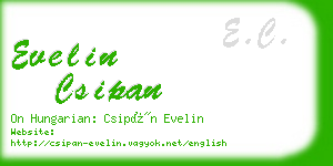 evelin csipan business card